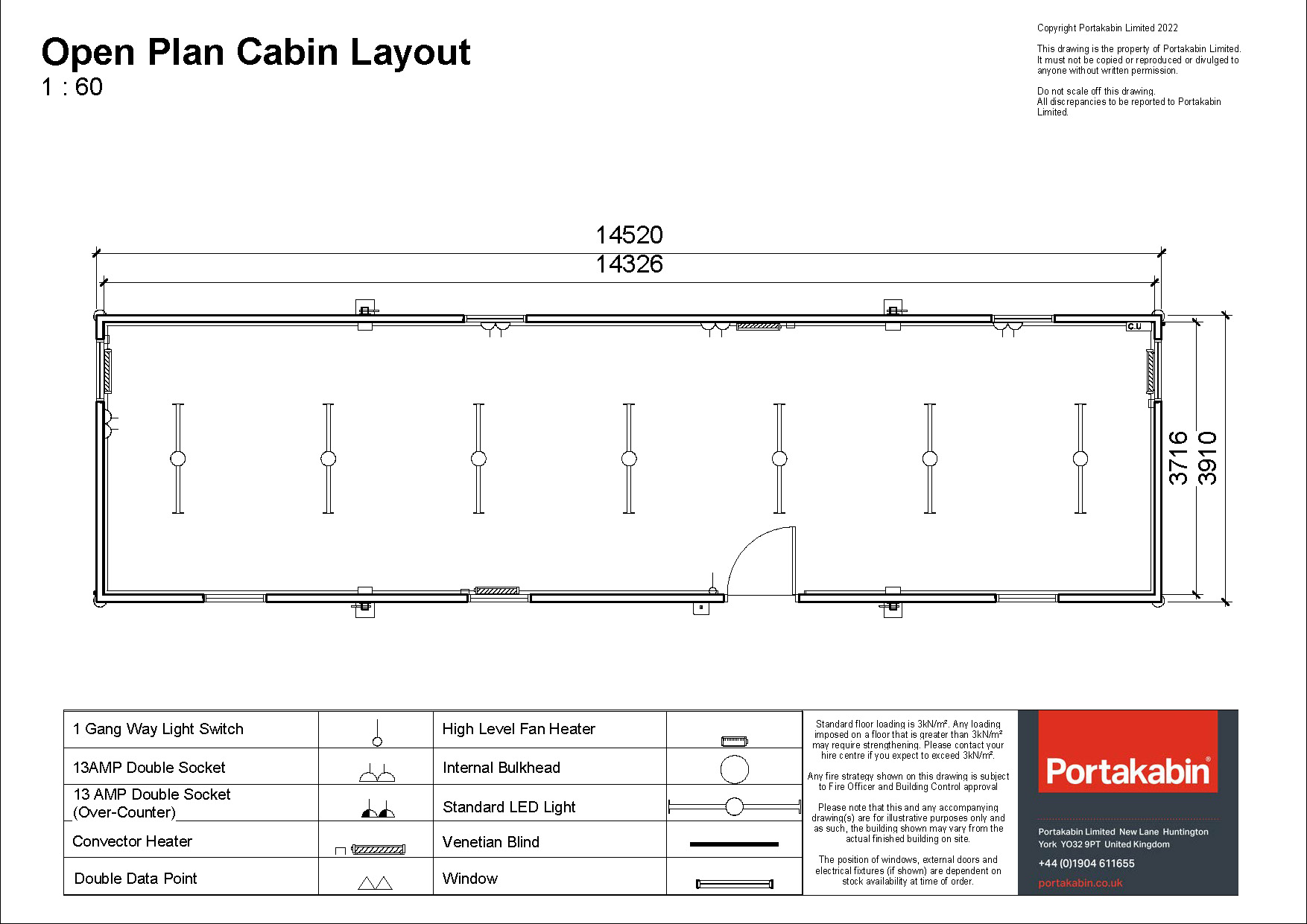 Open Plan Cabin Layout
